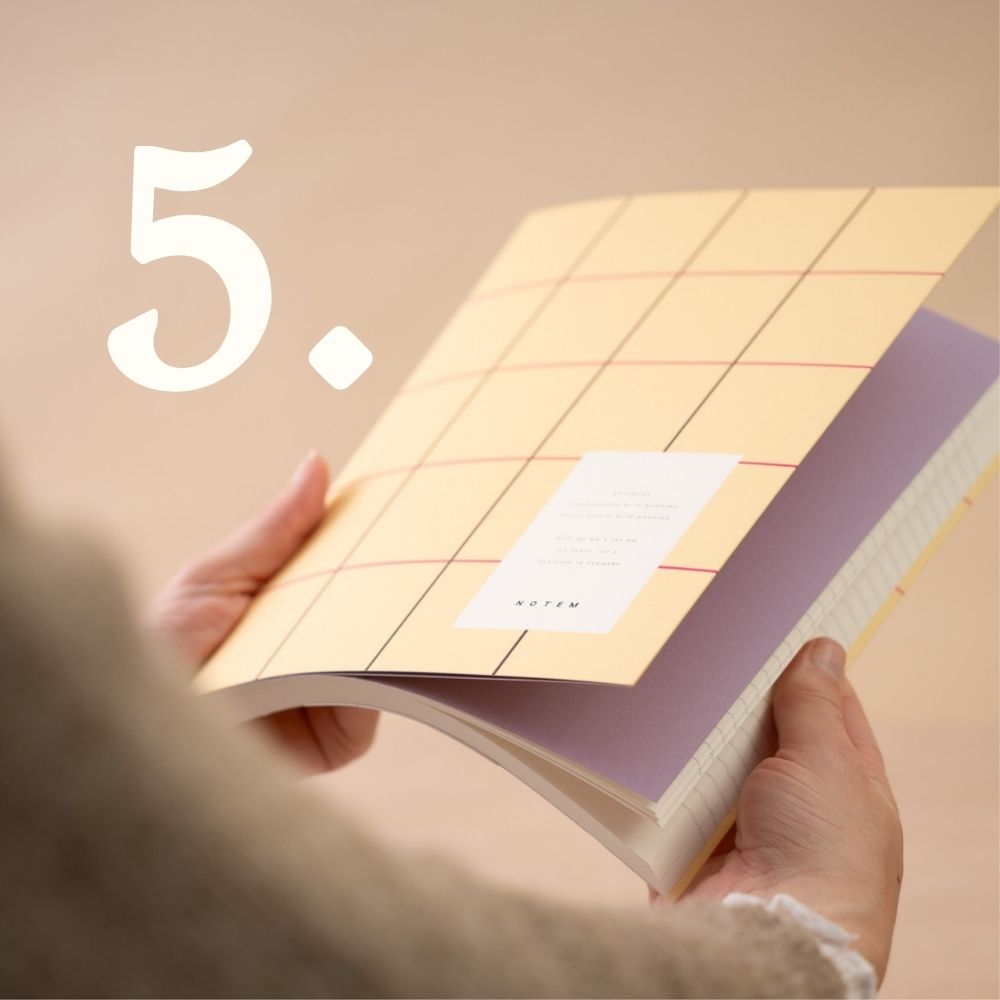 Butter Yellow Checked Notebook | Papersmiths