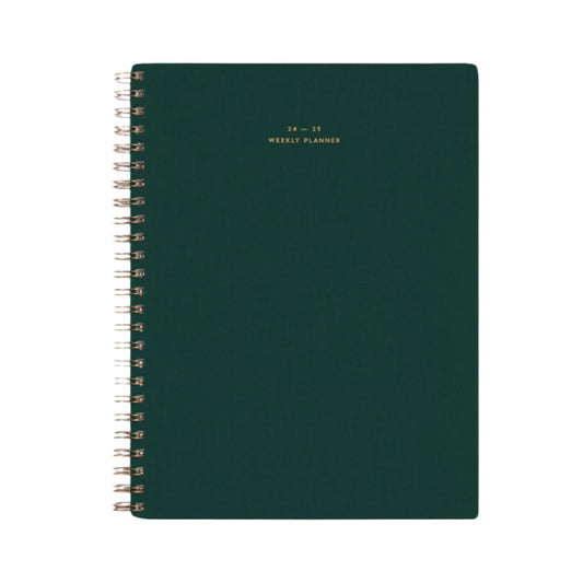2024-2025 Academic Weekly Grid Planner - Hunter Green
