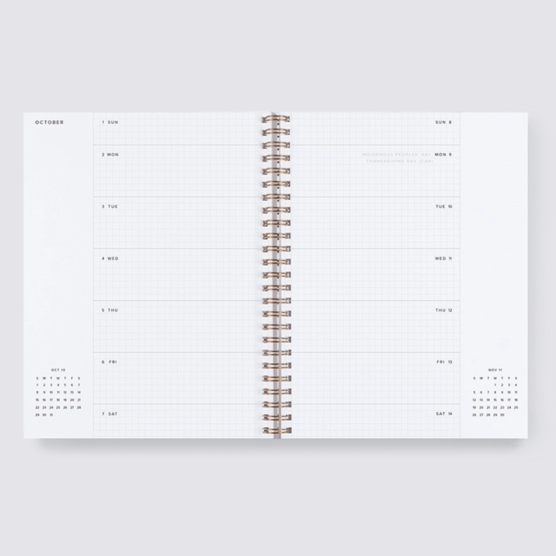 2024-2025 Academic Weekly Grid Planner - Hunter Green