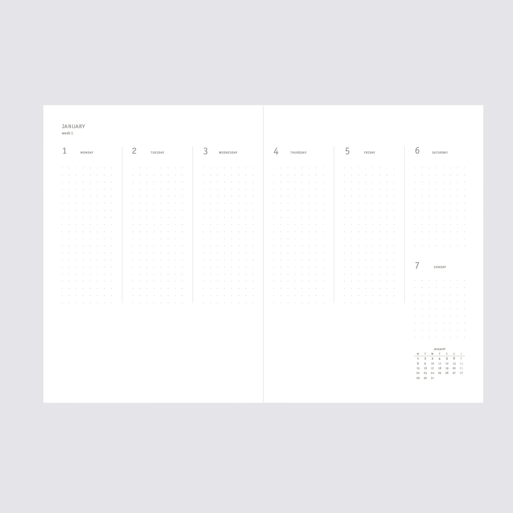 2024 Klasyk Weekly Diary - Lilac