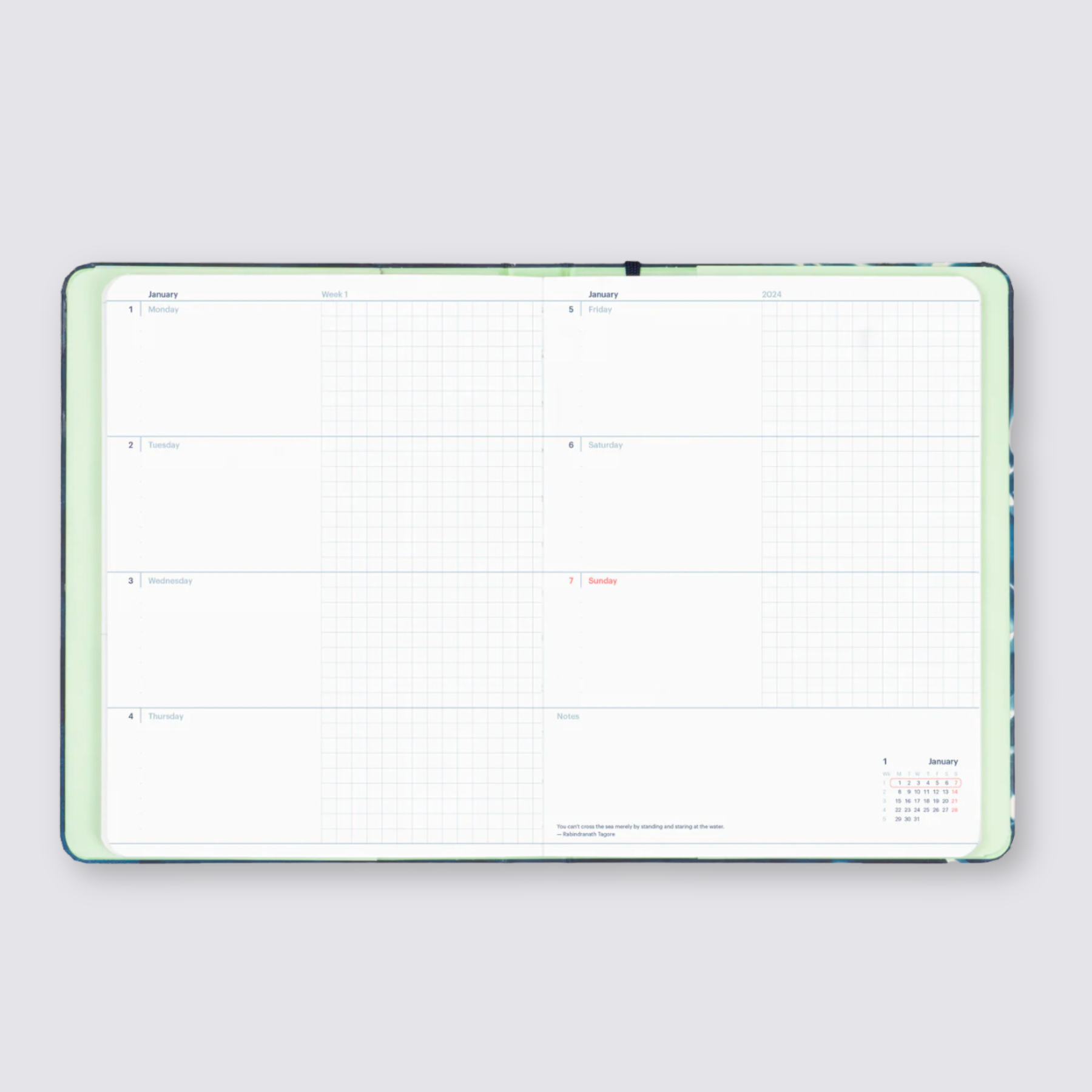 2024 Refillable Diary - Jade
