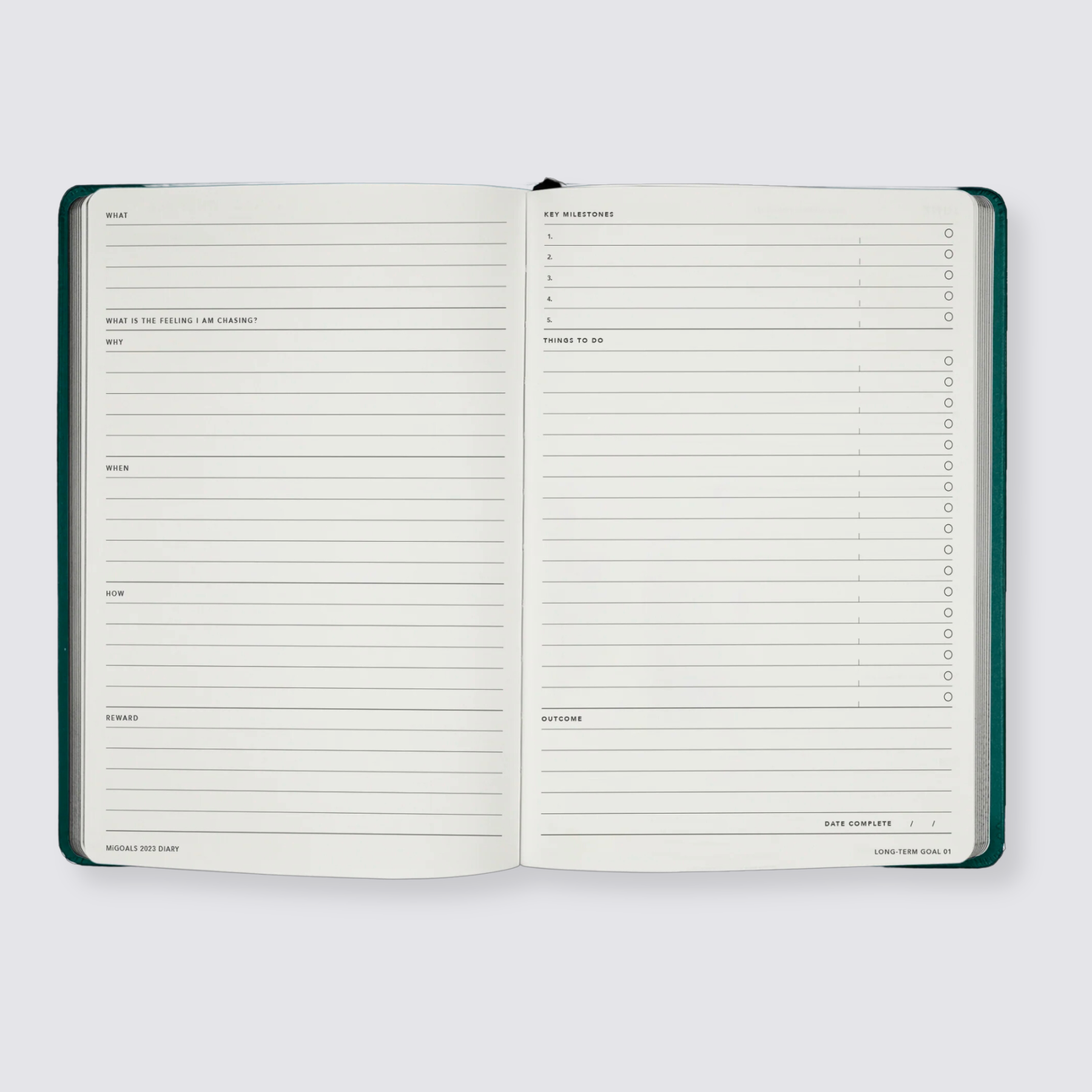 2024 Weekly Spread Diary - Teal