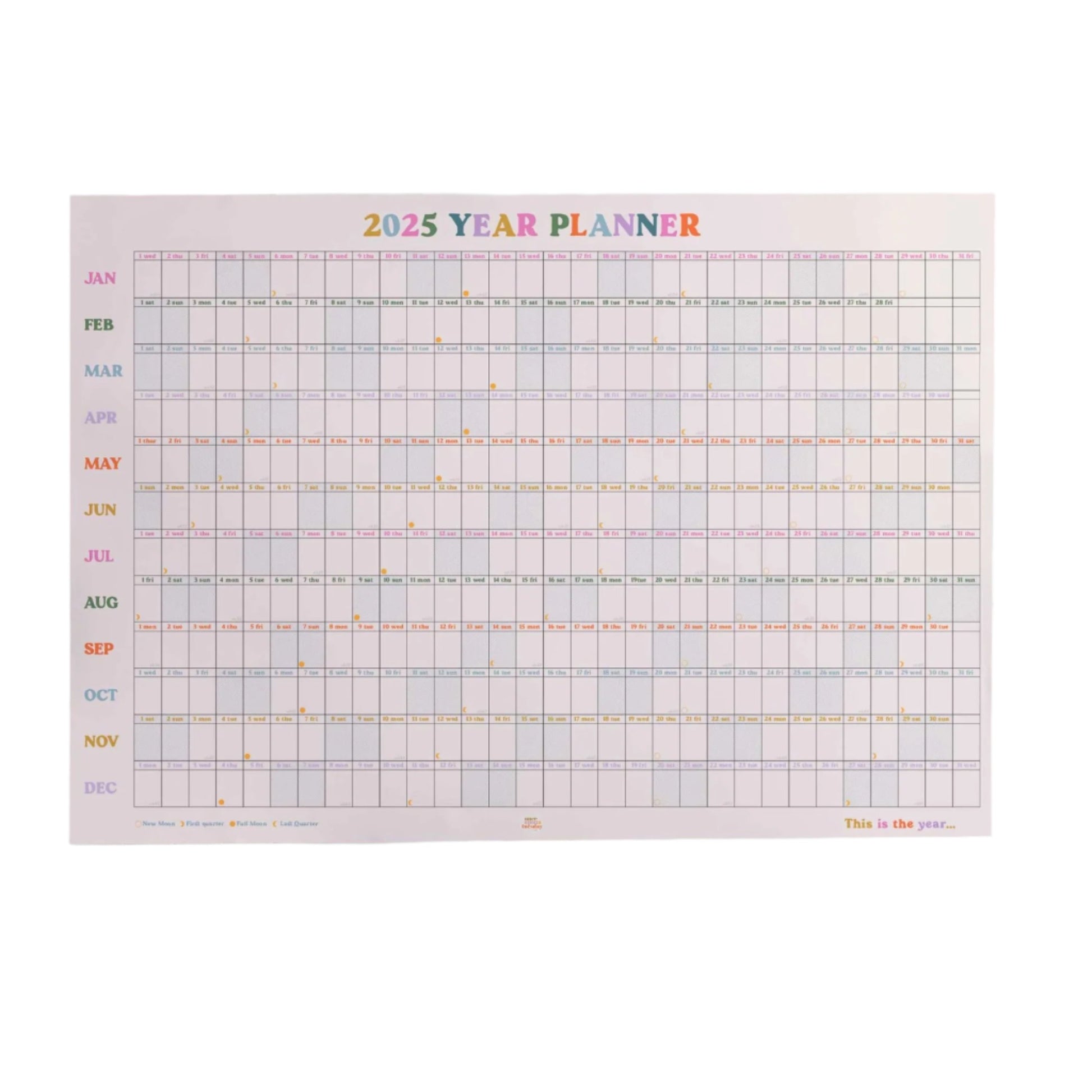 2025 Wall Planner - Landscape - This Is the Year