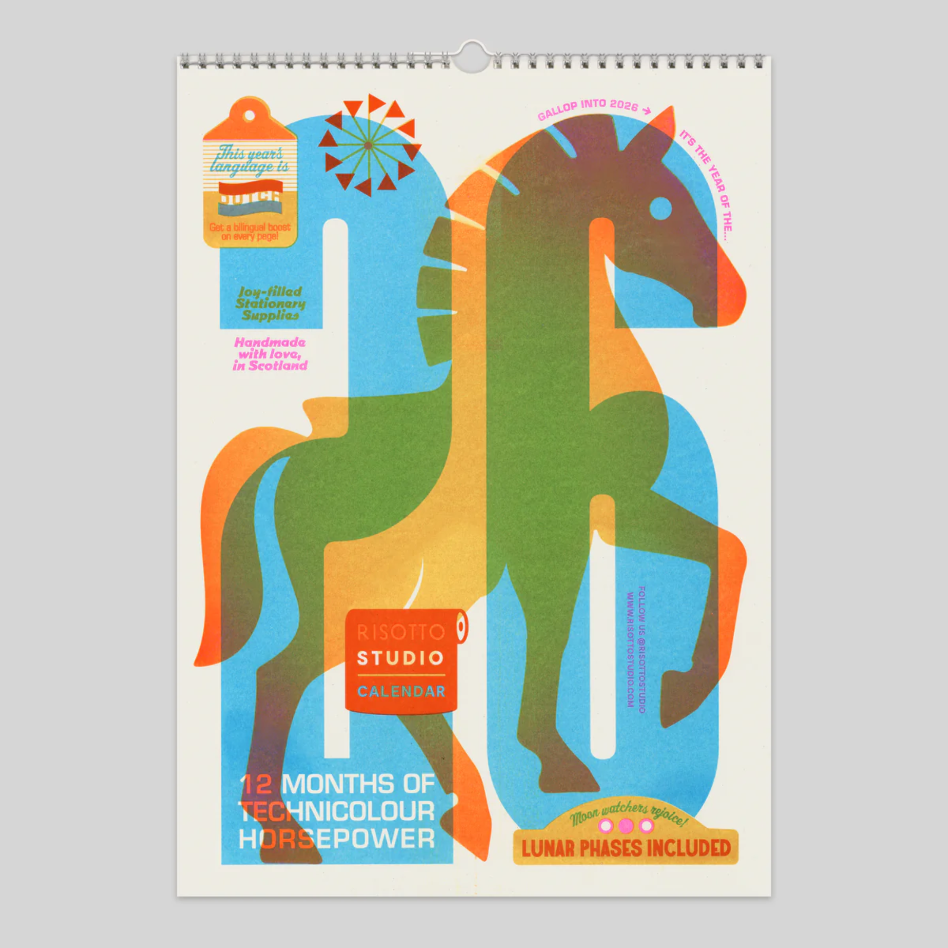 2026 Risograph Wall Calendar - A3
