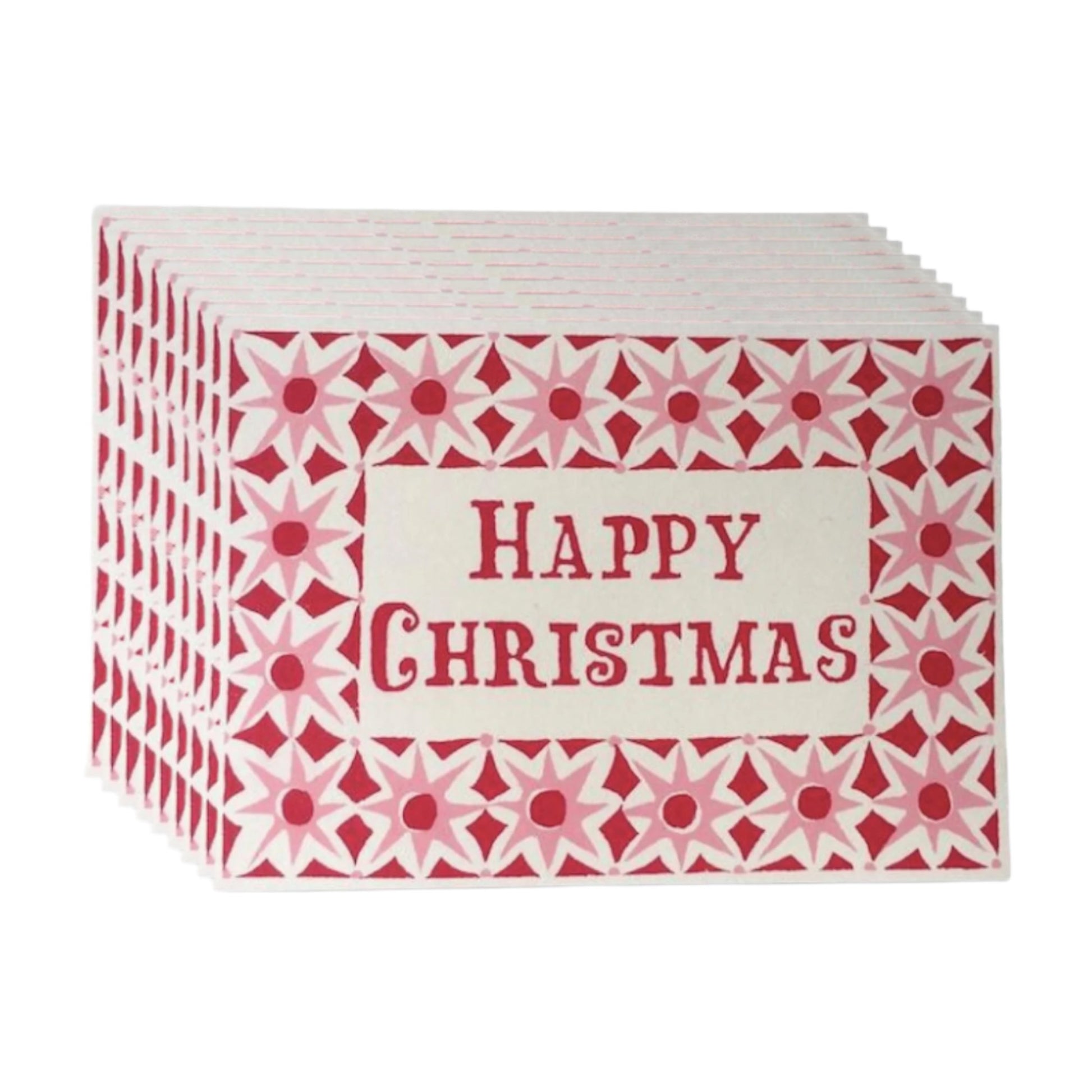 Alhambra Pink Happy Christmas - Set of 10