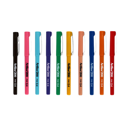 Artline 200 Fine 0.4 Pen - Set of 10