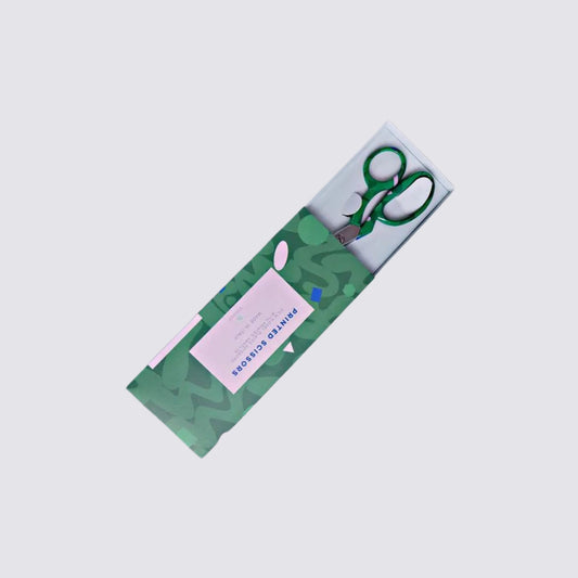 Patterned Tailors Scissors - August Green