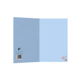 blue themed Christmas card