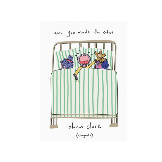 Cutest Alarm Clock Baby Card