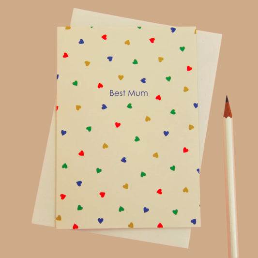 Best Mum Heart Card