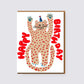 Cheetah Birthday Card