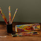 multi-coloured pencils with rubber end