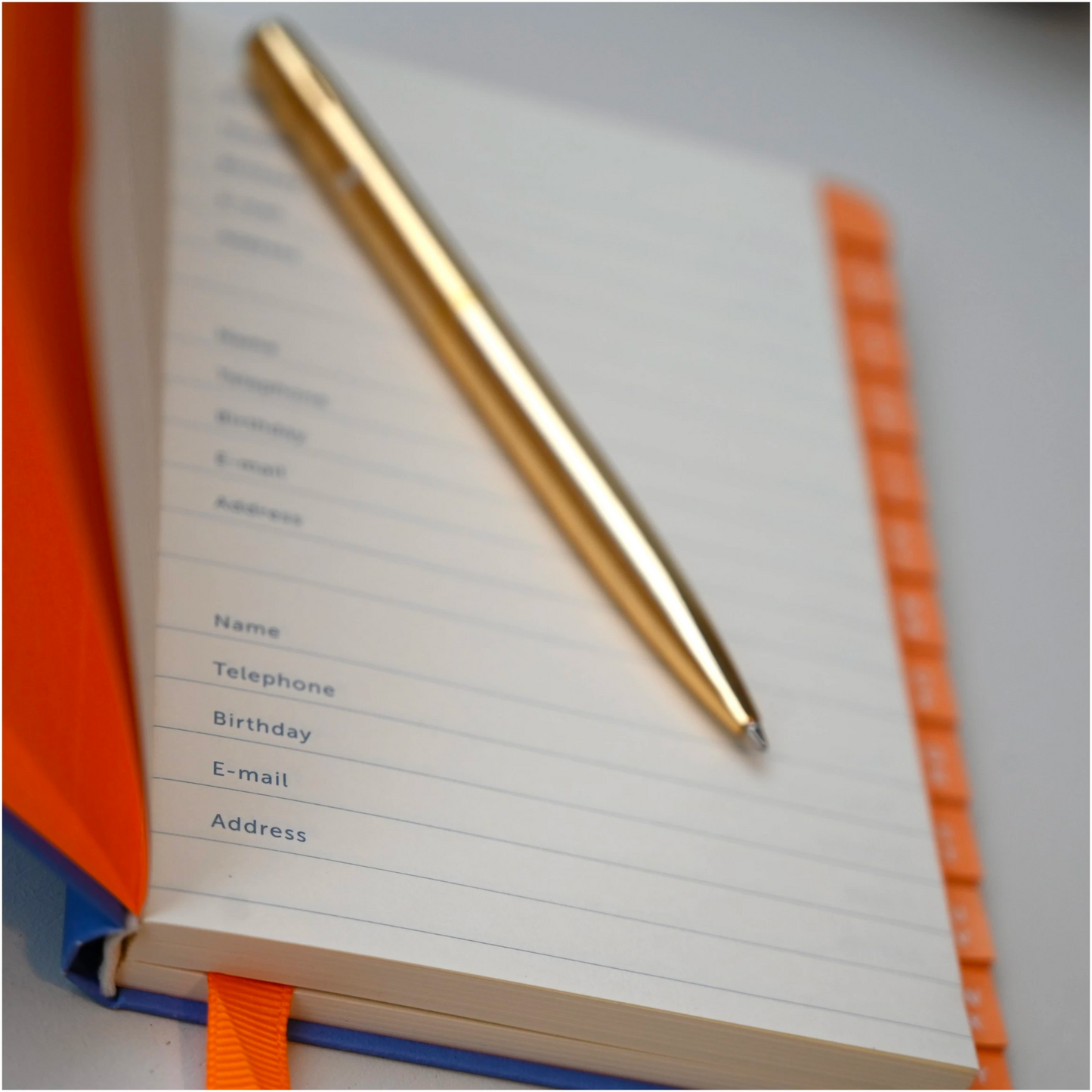 blue address book
