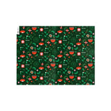 dark green sheets of wrapping paper