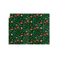 dark green sheets of wrapping paper