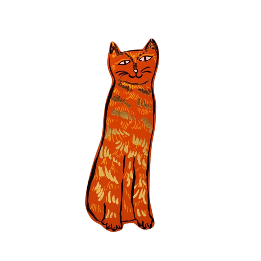 Cat Tails Bookmark - Orange