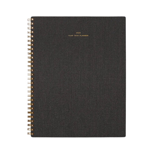2025 Year Task Planner - Charcoal Grey