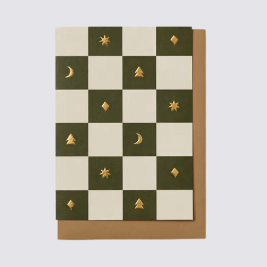 Checkerboard Christmas Card