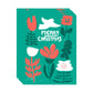 set of 8 Merry Christmas flower design cards