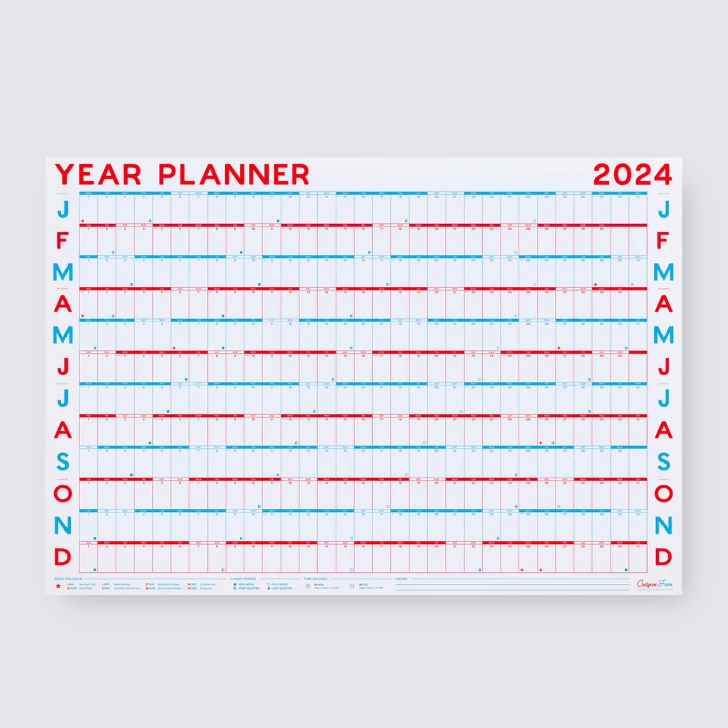 Crispin Finn Year Landscape Wall Planner