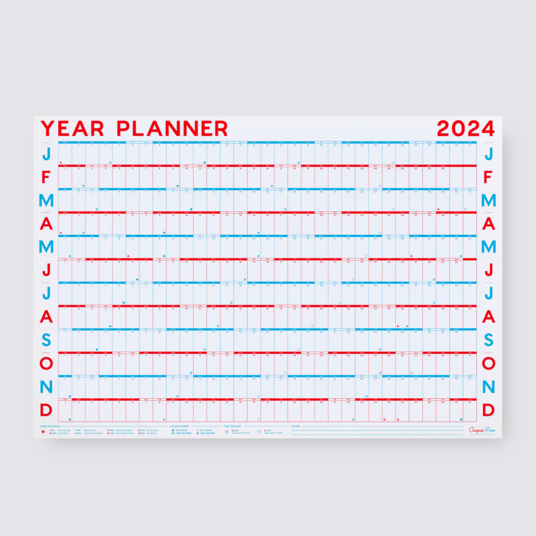 2024 Wall Planner - Landscape
