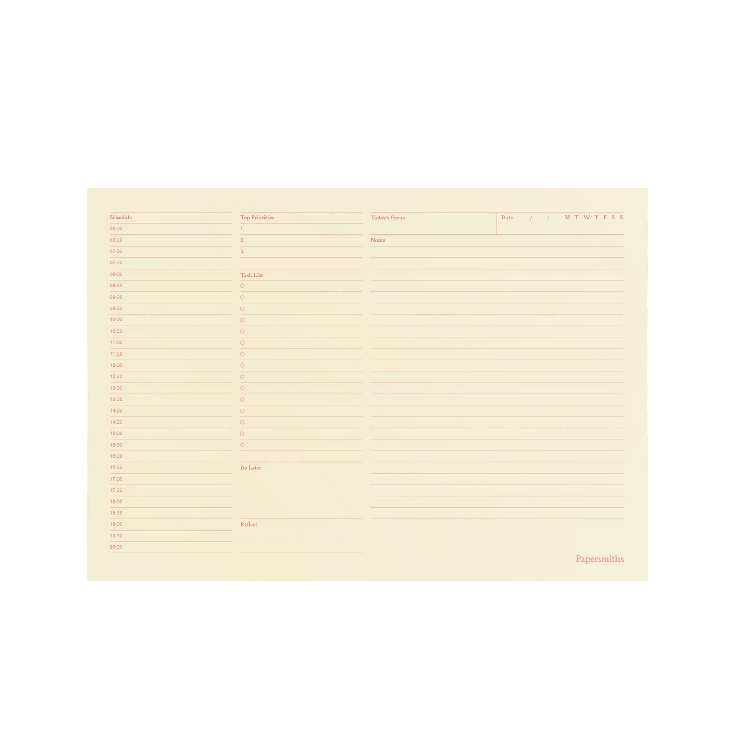 Paperview planner pad with grid layout on a white background