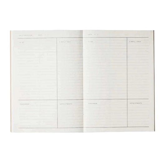 Milo Undated Daily Work Journal - Green & Rose