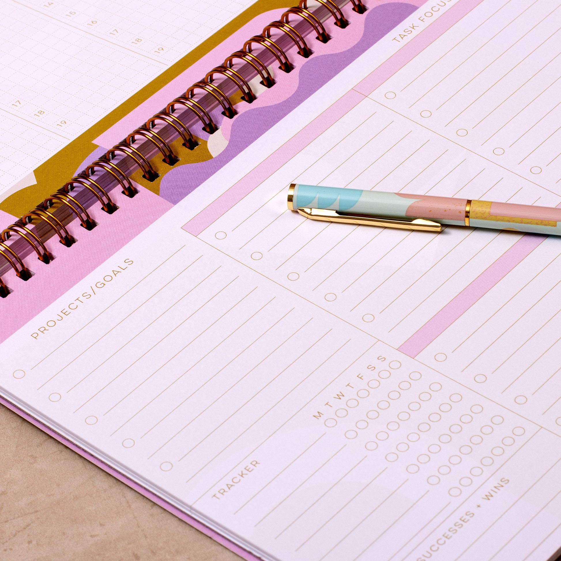 Weekly Desktop Organiser - Flora
