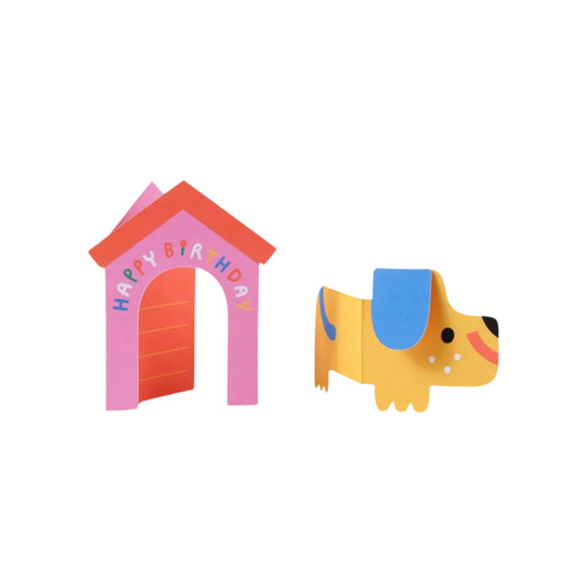 Dog in House Fold Out Card