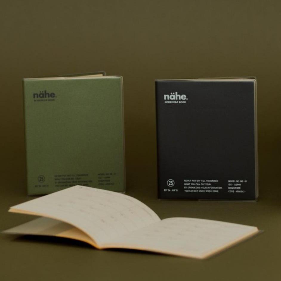 2026 Nahe Pocket Monthly Diary - Black