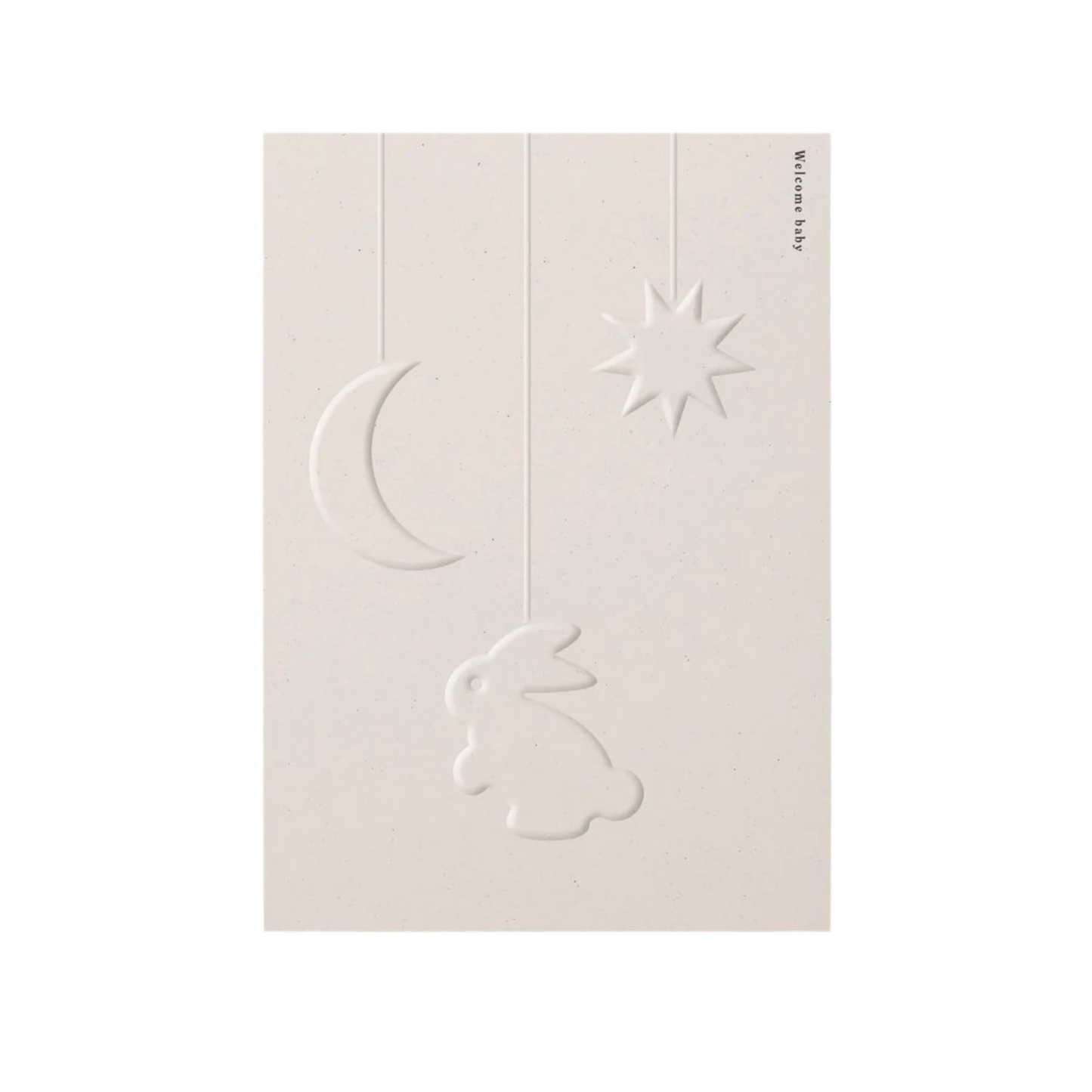 Embossed Welcome Baby Cream Card