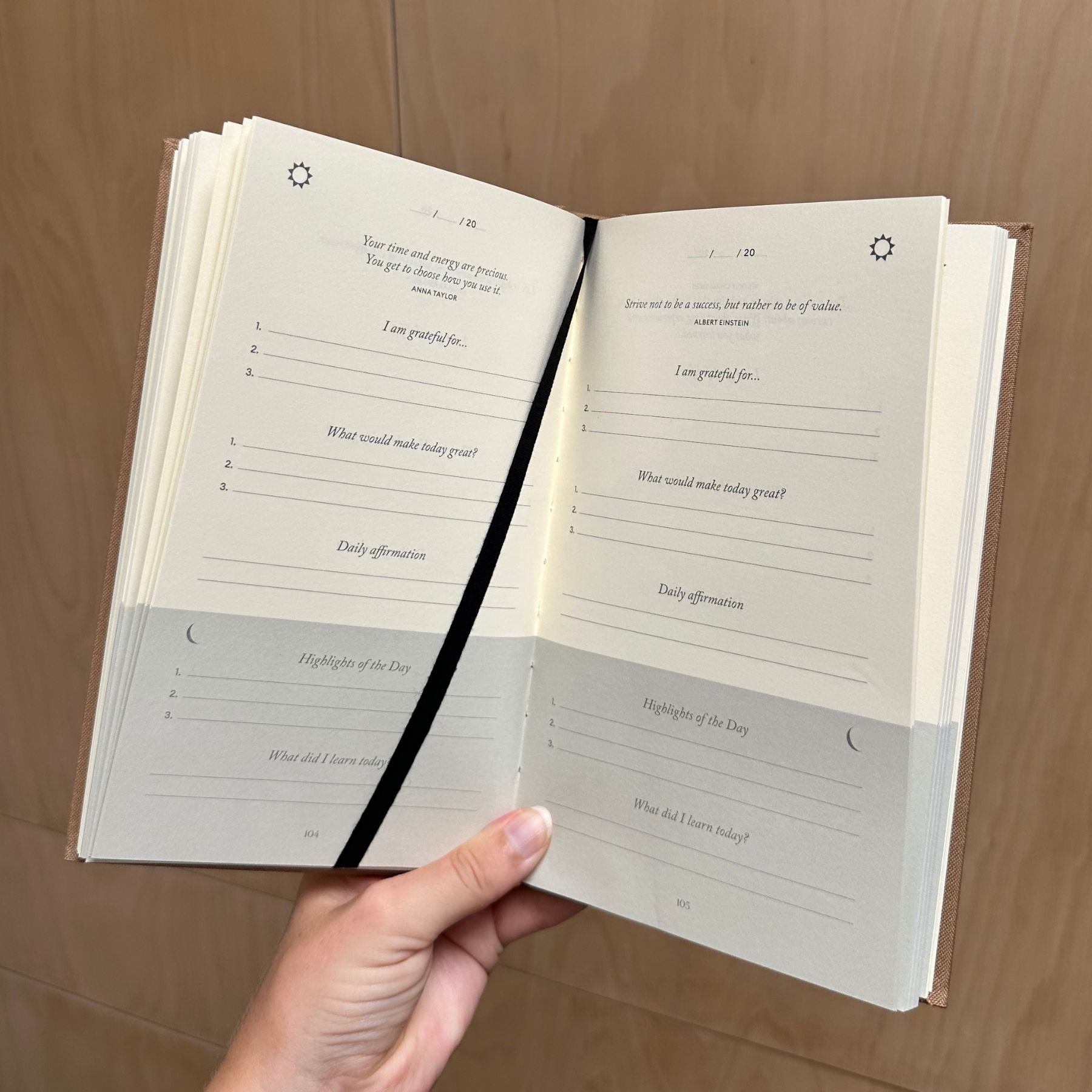 Papersmiths Exclusive Five Minute Journal - Mocha Brown