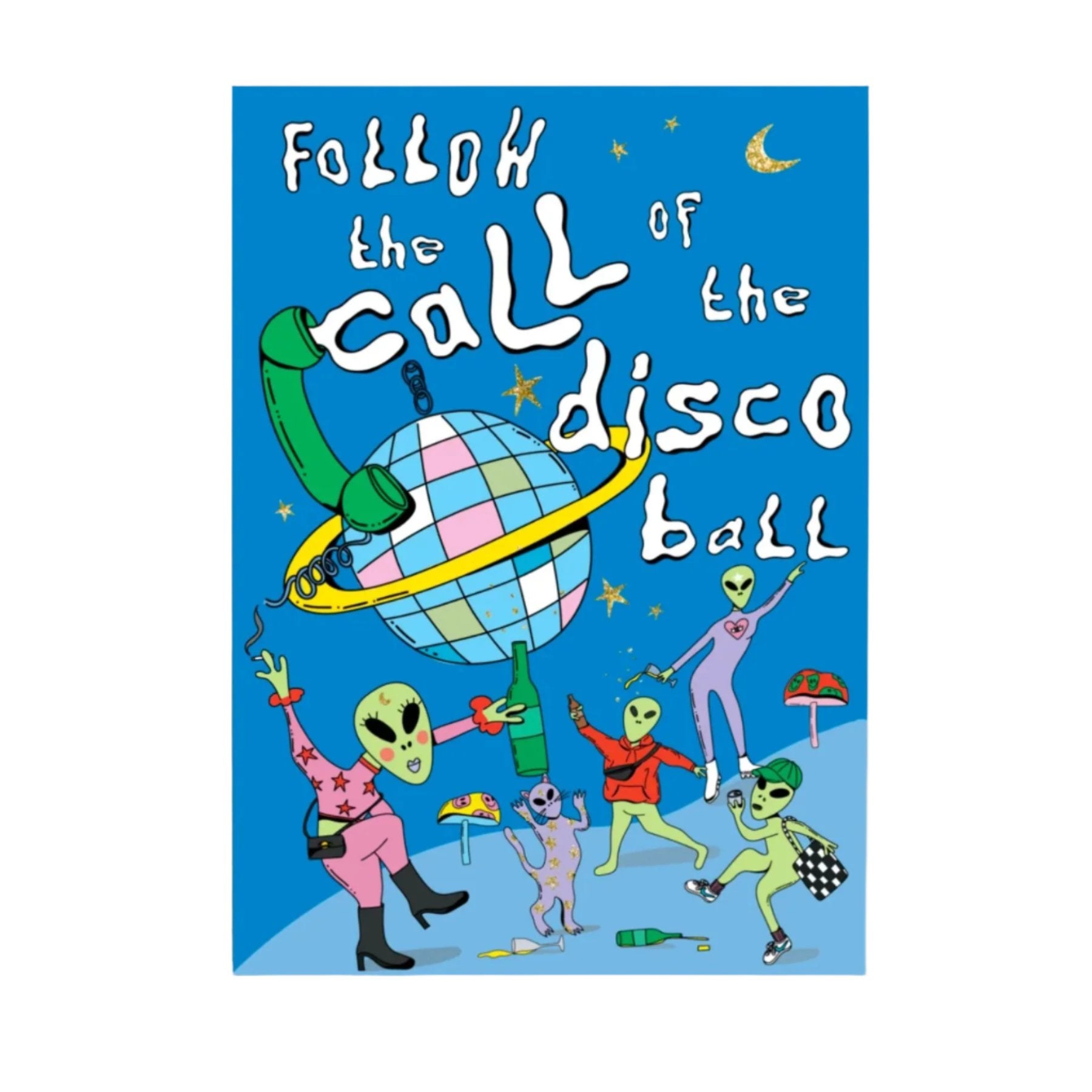 Alien Disco Card