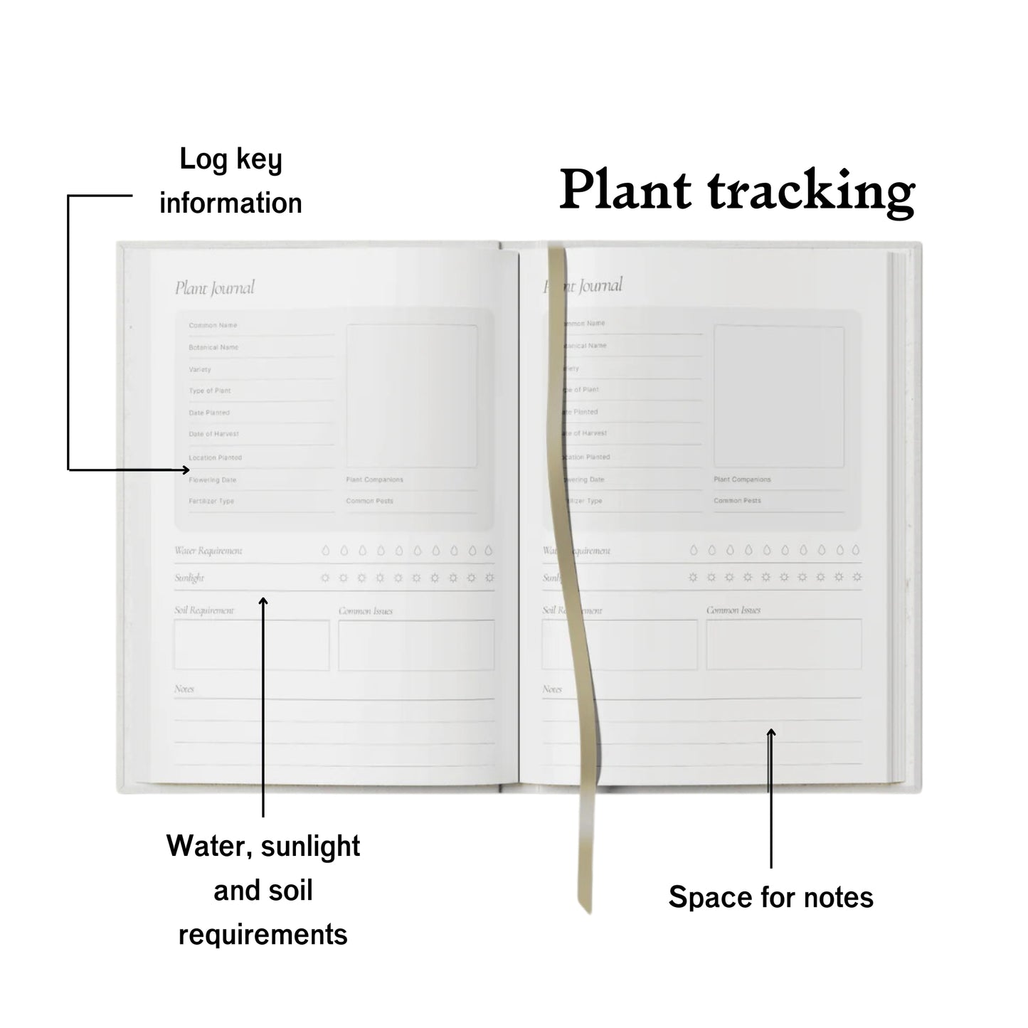 Gardening Journal Stationery Gift Plant Tracker