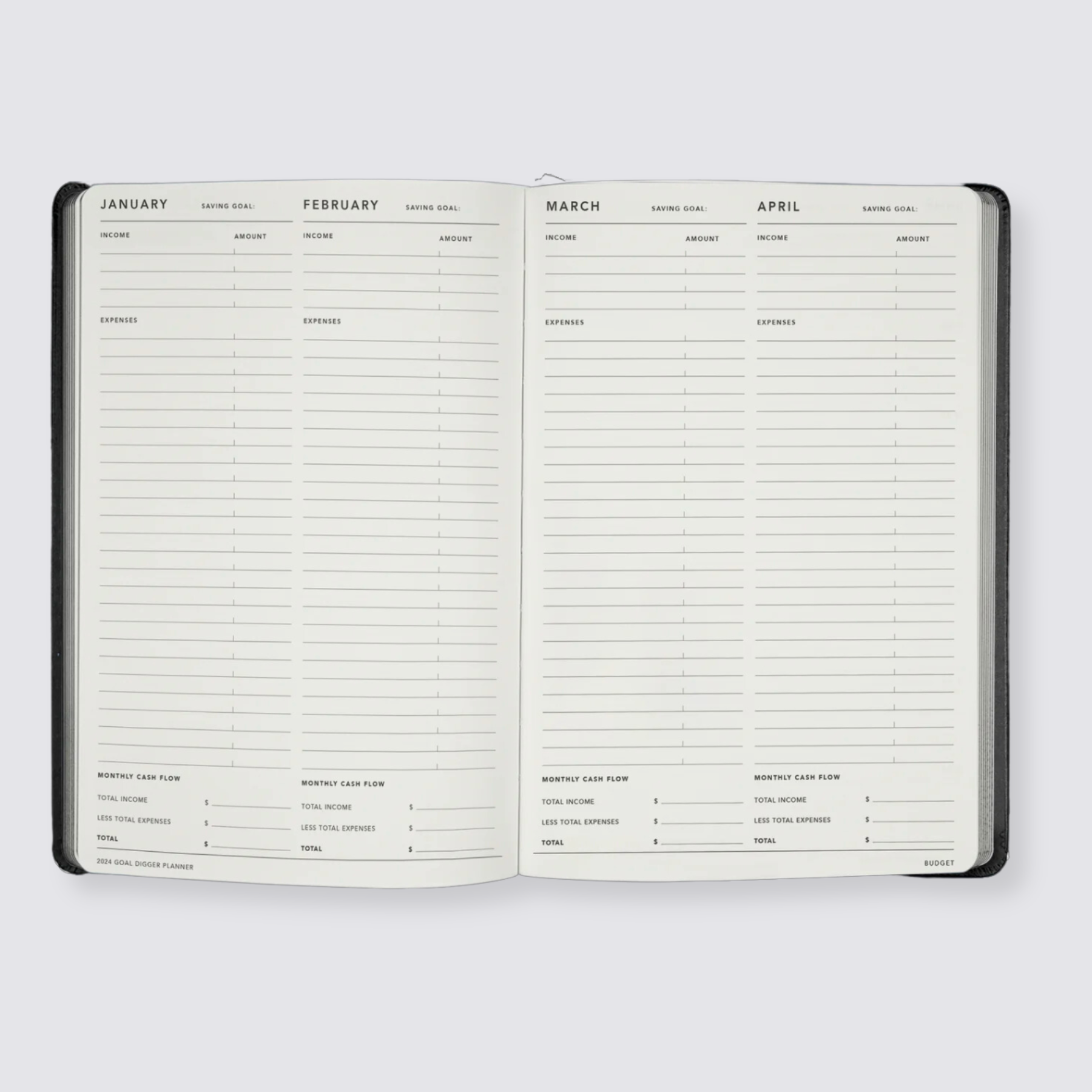 2024 Goal Digger Diary - Classic / Teal