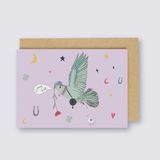 The Good Luck Pigeon Card