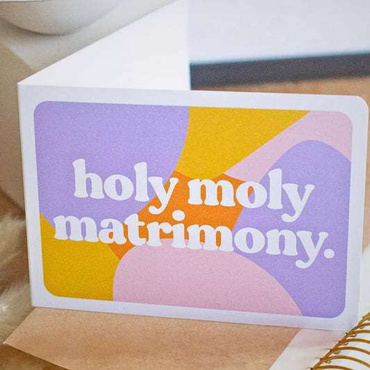 Holy Moly Matrimony Card