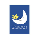 I love you to the moon and back card. Love card. 