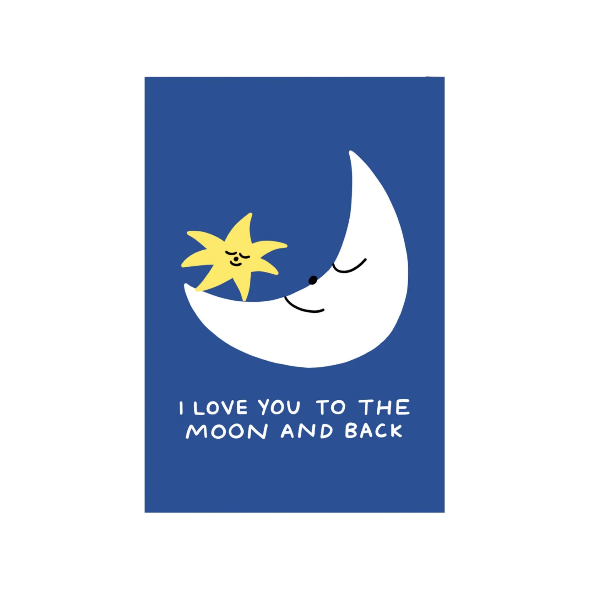 I love you to the moon and back card. Love card. 