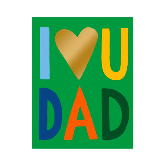 Love You Dad Green Collage Card
