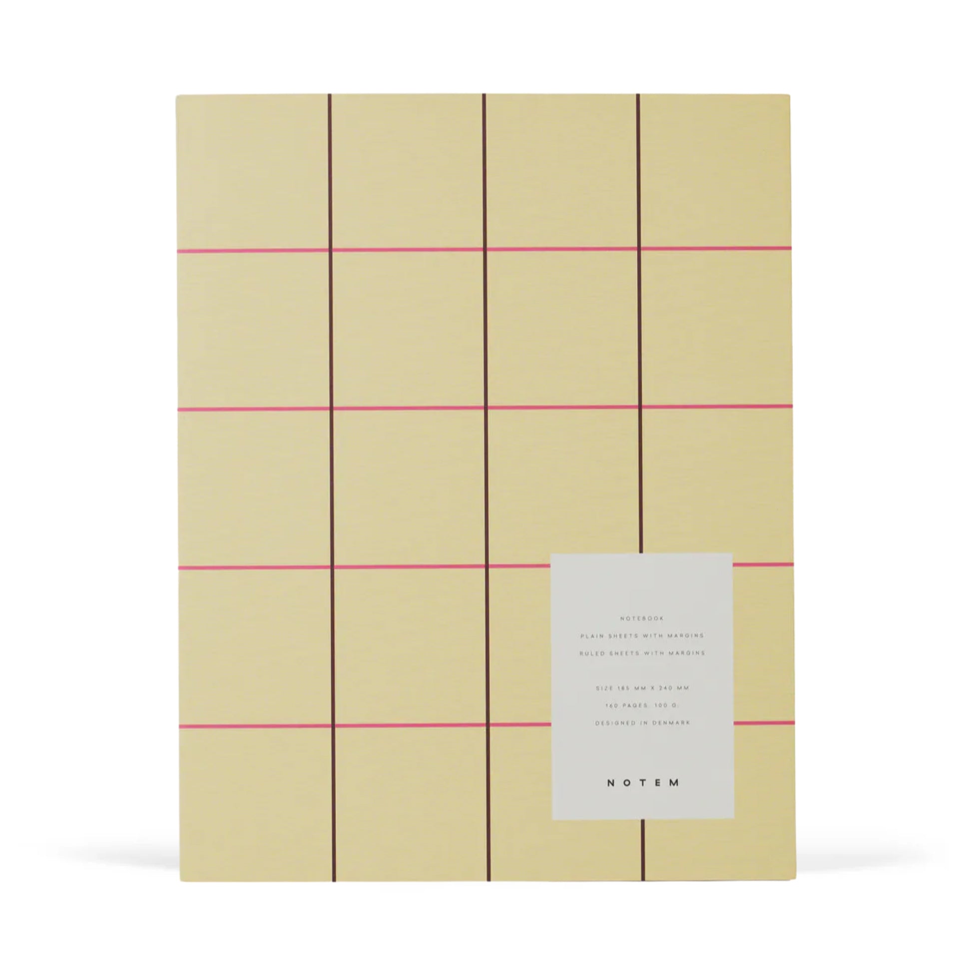 Uma Ruled Notebook - Large / Yellow Check