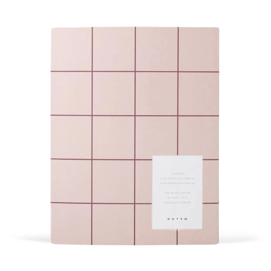 Uma Ruled Notebook - Large / Rose Pink