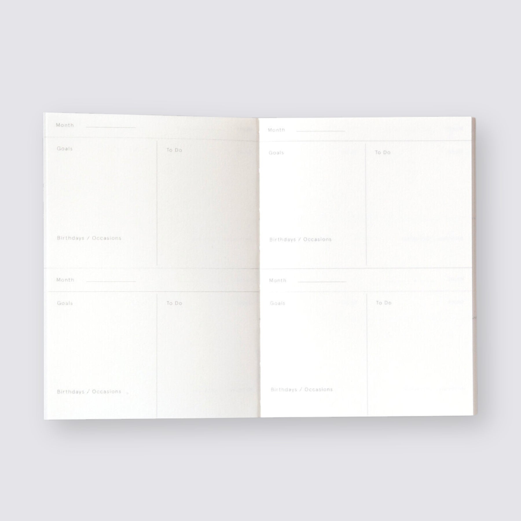 Layflat Weekly Undated Pocket Planner - Enid Green and Pink