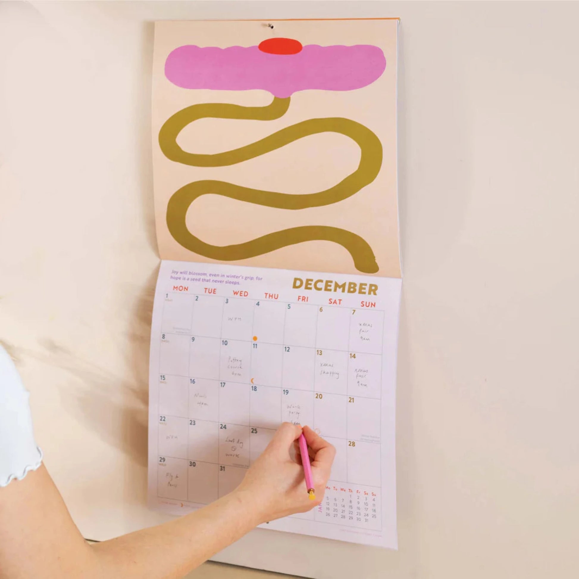 2025 Square Calendar - Les Fleurs