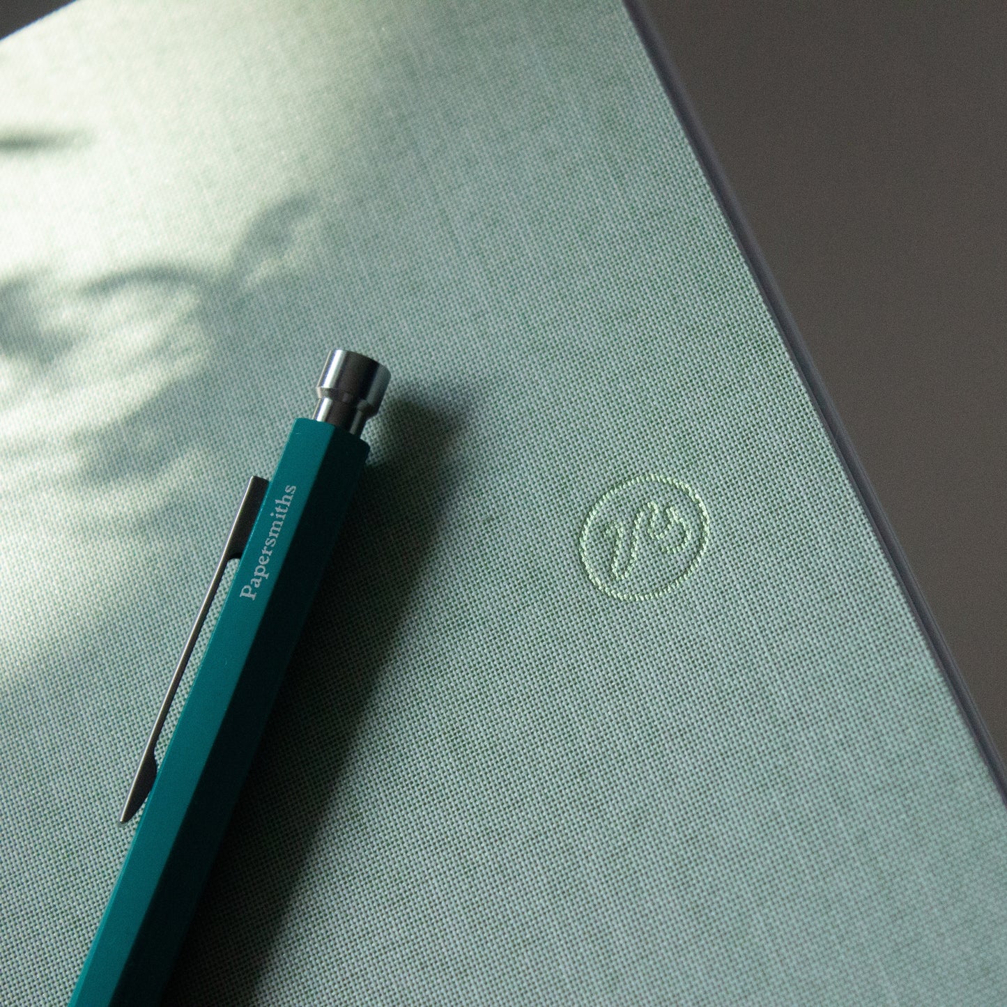 Light green undated planner bookcloth