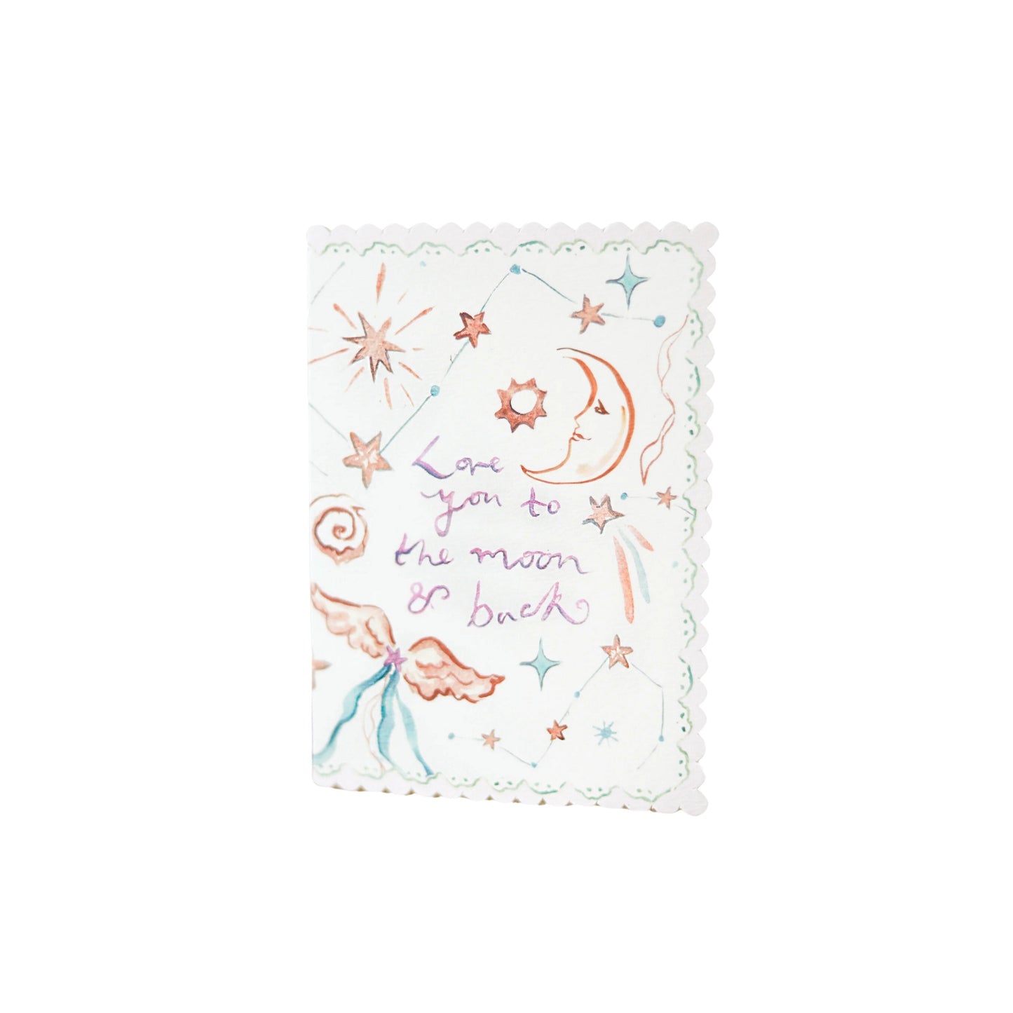 Love you to the moon and back greetings card