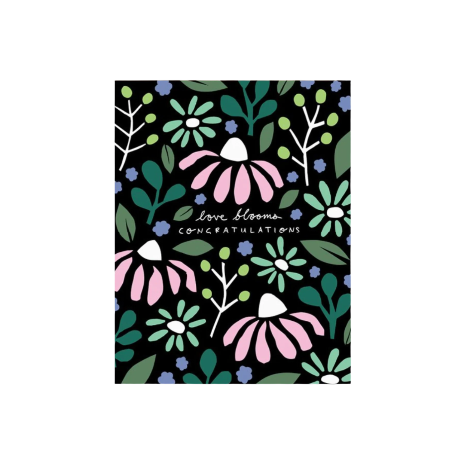 Love Blooms Floral Congratulations Card