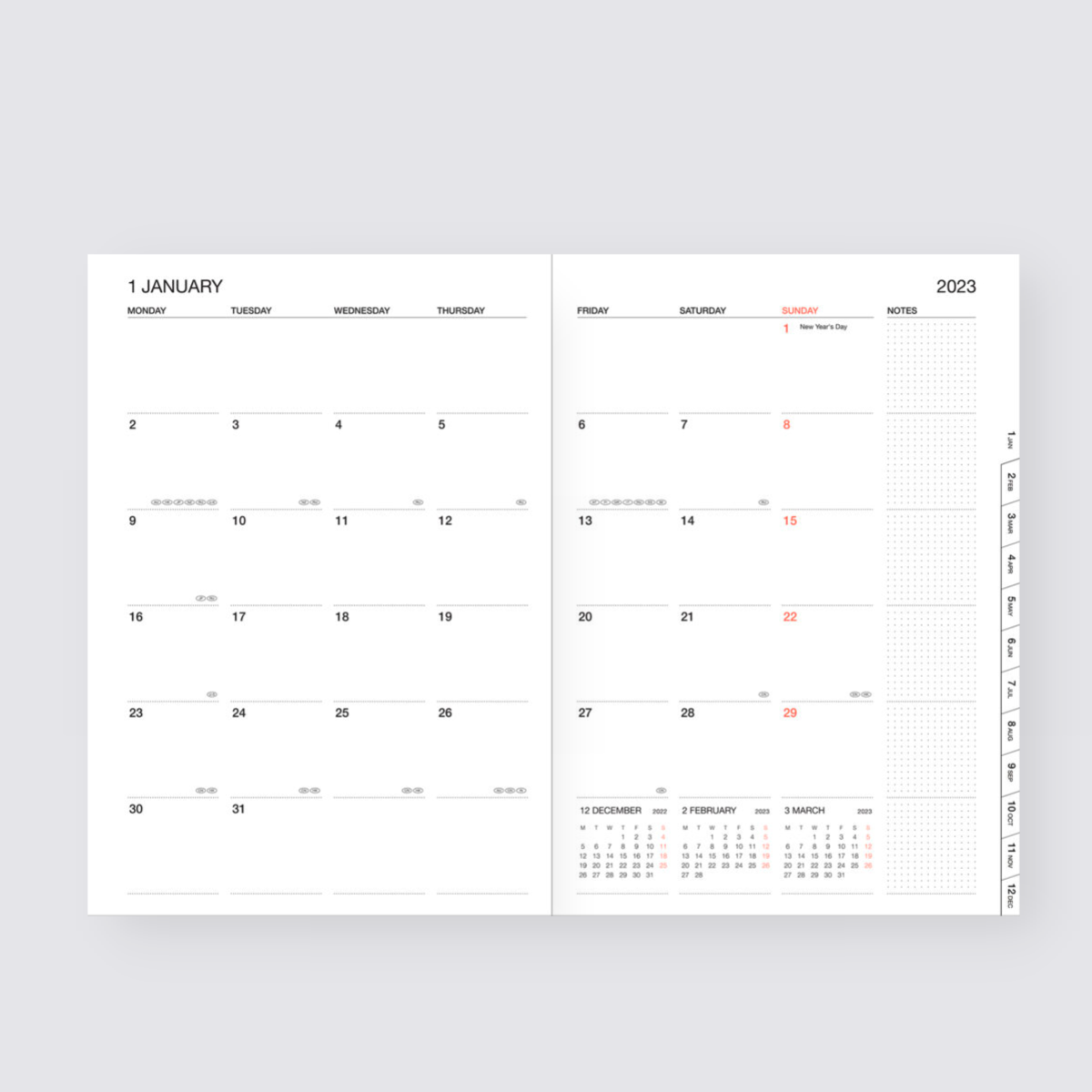 2024-2025 Storage.It Weekly A5 Diary - Mint