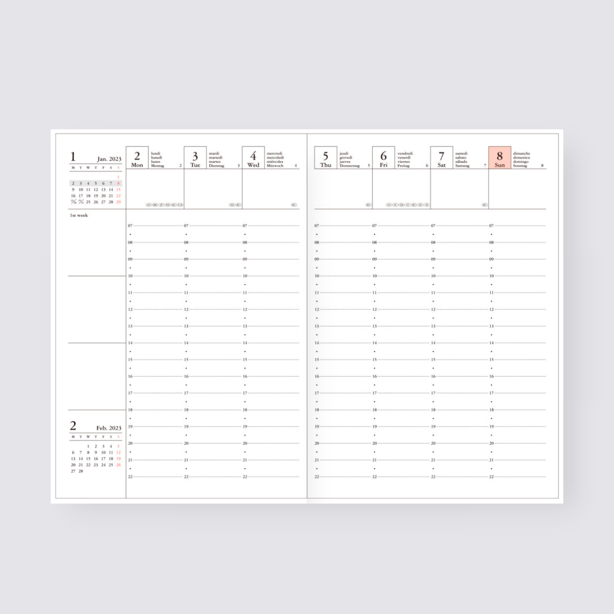 2024-2025 Cats Weekly A6 Diary - Cat Green