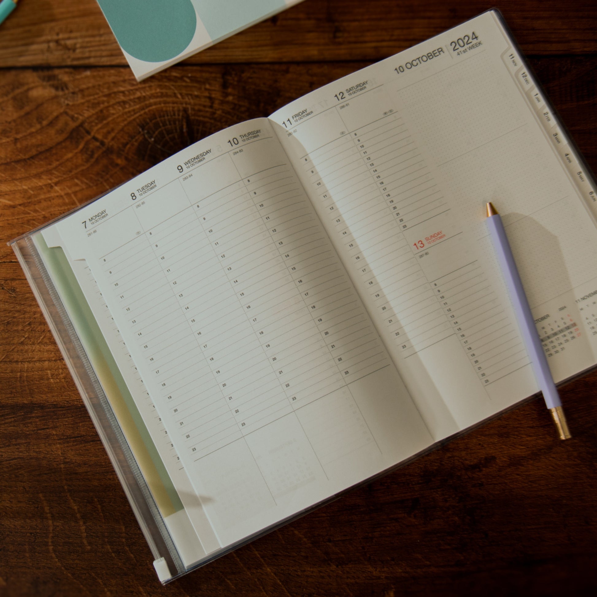 2024-2025 Storage.It Weekly A5 Diary - Mint